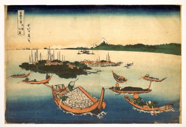 36 Views of Mount Fuji: View of Tsukuda Island in Musashi Province