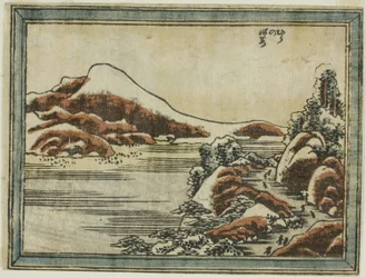 Snow at Dusk at Hira, from the series Eight Views of Omi in Etching Style