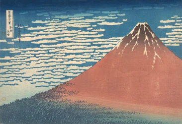 South Wind, Clear Sky, also known as Red Fuji, from the series Thirty-six Views of Mount Fuji, ca. 1830-32