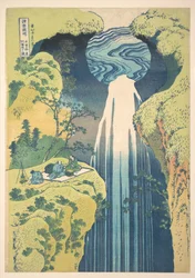The Amida Falls in the Far Reaches of the Kisokaidō Road, from the series A Tour of Waterfalls in Various Provinces