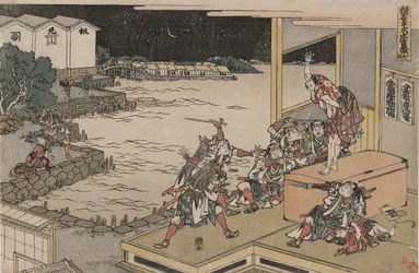 The Loyal League of Forty-seven Rōnin, Act X: Gihei Guards the Weapon Chest
