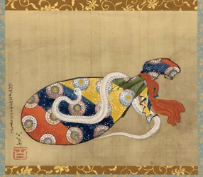 The Lute and White Snake of Benten, Edo Period