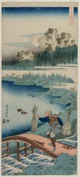The Rush Gatherer, from the series A True Mirror of Chinese and Japanese Poetry, 1834-1835