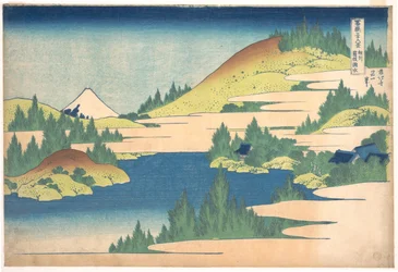 The Lake of Hakone in Sagami Province from a Series 36 Views of Mount Fuji