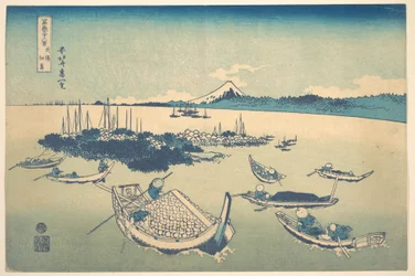 Tsukudajima in Musashi Province, from the series Thirty-six Views of Mount Fuji