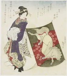 Woman Standing on the String of a Kite