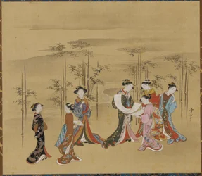Seven Young Women in a Bamboo Grove, 18th Century