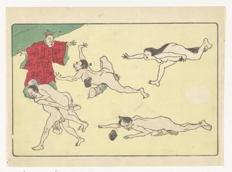 Courtier and Naked Figures