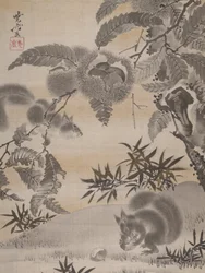 Squirrels Gathering Chestnuts