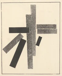 Three Black and Five Grey Elements from "Suprematism: 34 Drawings"