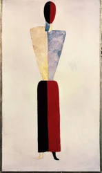 A Girl (Shape on White Background)