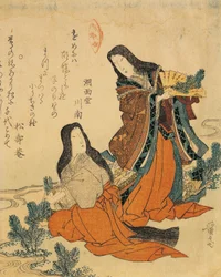 Keisai Eisen, Woodcut