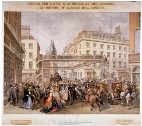 Design for a New Footbridge at the Crossing Ludgate Hill and Fleet Street, City of London