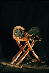 Folding ivory headrest of King Tutankhamun, New Kingdom, 2002