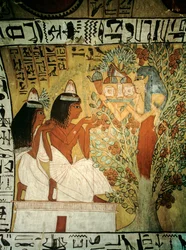 Valley of the Kings Artist Sennedjem and His Wife Worship Before Goddess Hathor, 2009