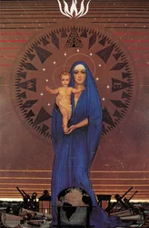 Madonna of the Atlantic, Cabin class drawing room, Queen Mary Ocean Liner, c.1934