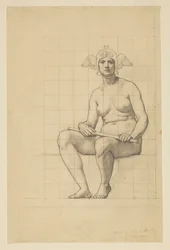 Nude Study for "The Active Life," Lunette in the Administration Building, Oberlin College, Oberlin, OH