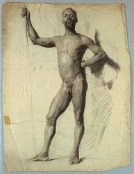 Nude Study of Man with a Staff