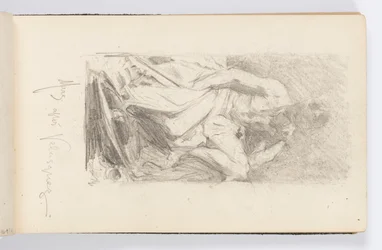 Sketchbook Page: Mars Resting, After Velázquez
