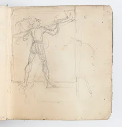 Sketchbook Page: Sketch of Figure in Hose