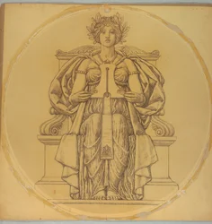 Study for "Rectitude," Lunette in Hudson County Courthouse, Jersey City, NJ