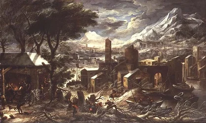 An Extensive Alpine Winter Landscape