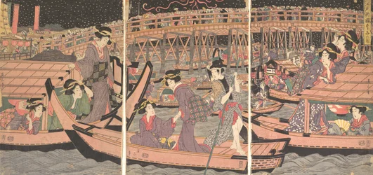 Cooling Off at Ryogoku in Edo, early-mid 19th century