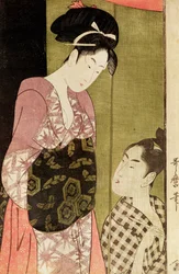 A Man Painting a Woman