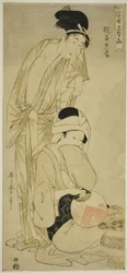 Mother and Child at Dusk, from the series "Three Evening Pleasures of the Floating World"