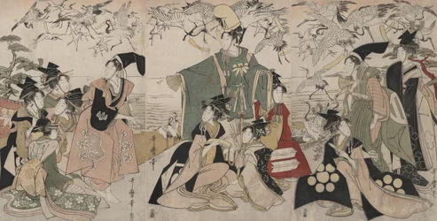 Parody of Yoritomo Releasing Cranes (Mitate Yoritomo hōkaku)