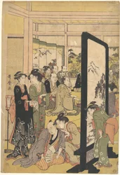 The Artist Kitao Masanobu Relaxing at a Party