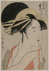 The Courtesan Takigawa of Ogiya from the Series A Selection of Beautiful Women