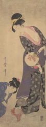 Two Women with a Baby Playing on the Floor, ca. 1793
