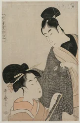 Woman Measuring a Man