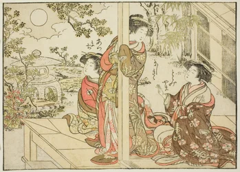 Courtesans of Yotsumaya, from the book "Mirror of Beautiful Women of the Pleasure Quarters," vol. 2