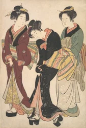 Two Geishas and a Maid, ca. 1790