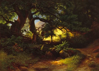 Forest Section with Lumberjack