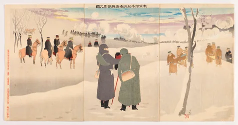 Photographing Our Troops Fighting on the Streets of Niuzhuang Fortress