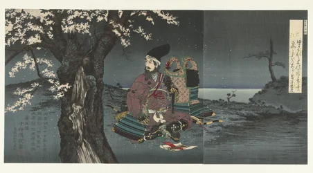 Taira no Tadanori Under a Cherry Tree