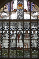 Stained glass of the Am Steinhof church, Vienna, Austria