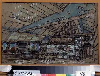 Novgorod. Stage Design for the Opera Sadko by N. Rimsky-Korsakov