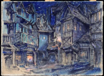 Stage Design for the Ballet Esmeralda by A. Simon