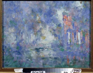 Stage Design for the Ballet Swan Lake by P. Tchaikovsky. Work by Konstantin Alexeyevich Korovin