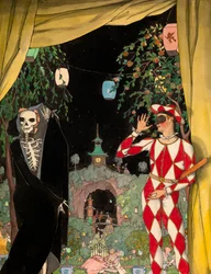 Harlequin and Death (Painting by Konstantin Andreyevich Somov)