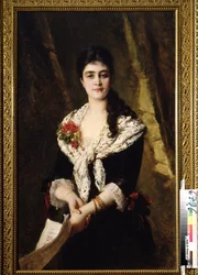 Portrait of the Singer A. Panaeva Kartseva as Tatyana in the Opera Eugene Onegin by P. Tchaikovsky