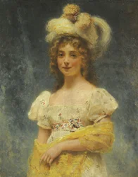 Portrait of a Lady in a Yellow Shawl