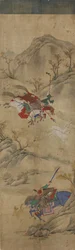 Hunting Scene (3 riders with rabbit and mythical animals)