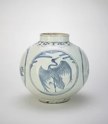 Jar with Designs of Tortoises and Cranes, 19th Century