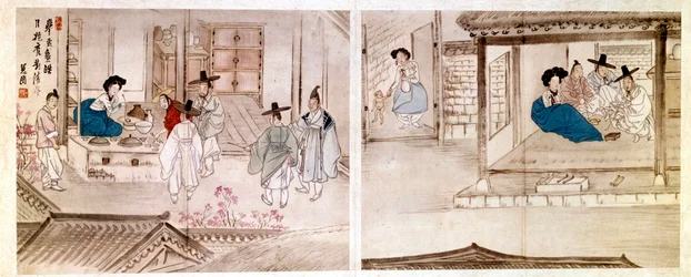 Korean Art: Scenes in the House of a Geisha