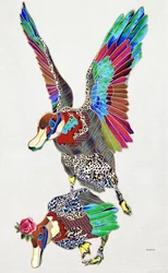 Colorful Patterned Ducks